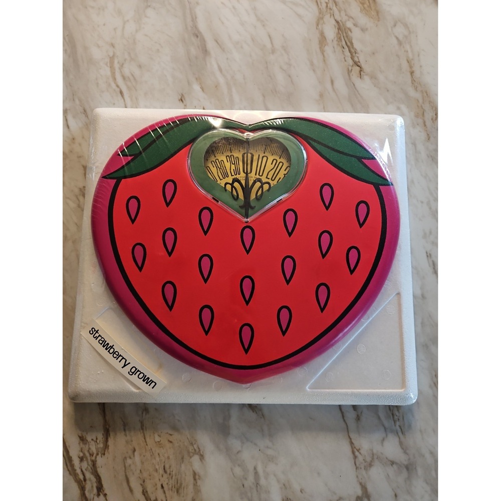 Brearley Heart Shaped Strawberry Bathroom Scale 1969 Rare! Vintage New Shortcake